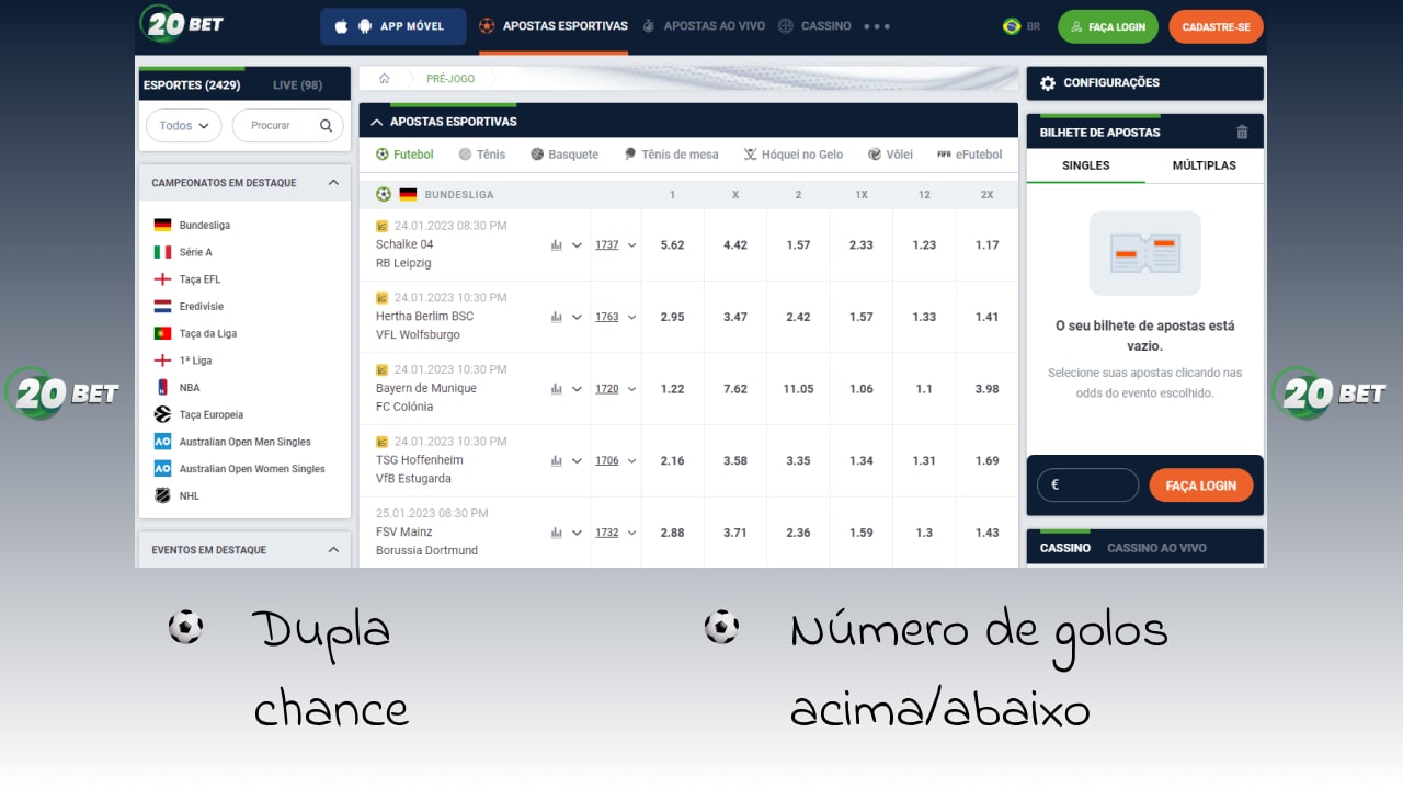 20Bet apostas esportivas